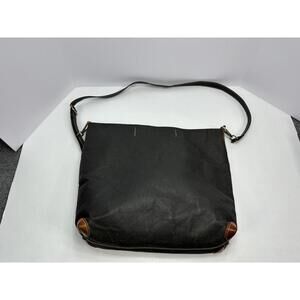 Anthropologie Uashmama Paper Fiber Crossbody Bag 16"x12"x6" Great Shape Charcoal